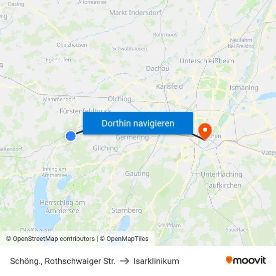 Schöng., Rothschwaiger Str. to Isarklinikum map