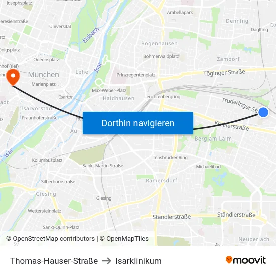 Thomas-Hauser-Straße to Isarklinikum map
