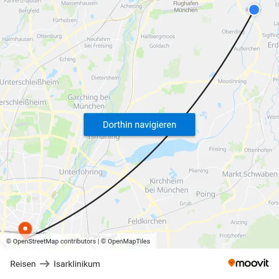 Reisen to Isarklinikum map