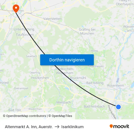 Altenmarkt A. Inn, Auerstr. to Isarklinikum map