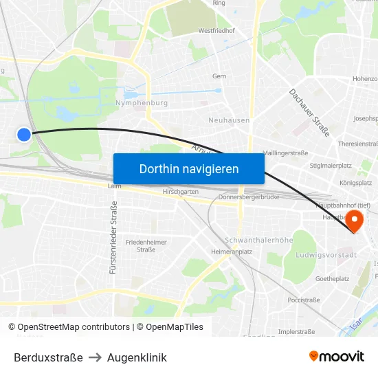 Berduxstraße to Augenklinik map