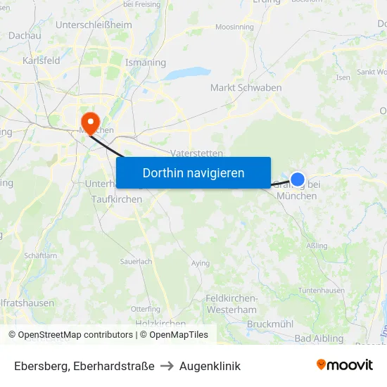 Ebersberg, Eberhardstraße to Augenklinik map