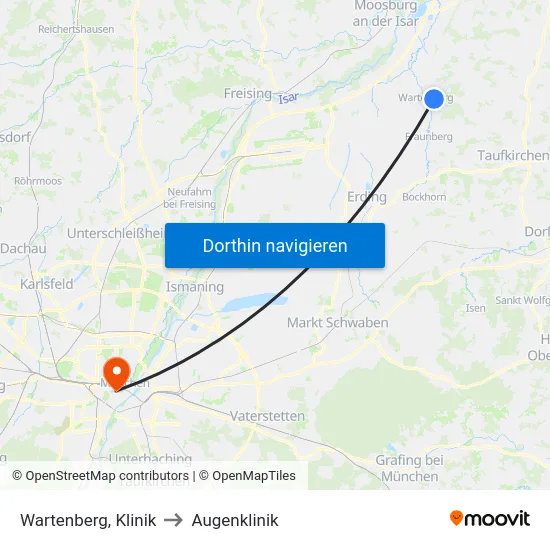 Wartenberg, Klinik to Augenklinik map