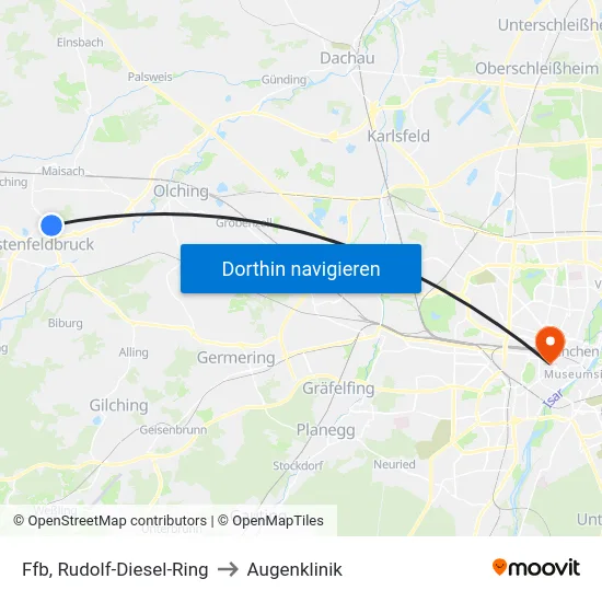 Ffb, Rudolf-Diesel-Ring to Augenklinik map