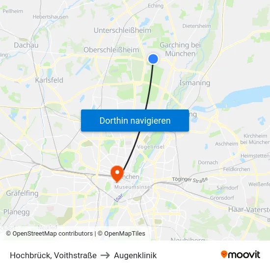 Hochbrück, Voithstraße to Augenklinik map