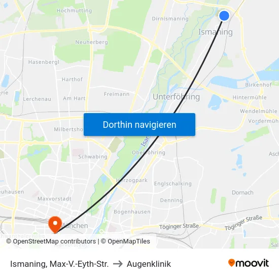 Ismaning, Max-V.-Eyth-Str. to Augenklinik map