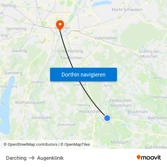 Darching to Augenklinik map