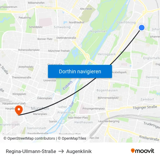 Regina-Ullmann-Straße to Augenklinik map