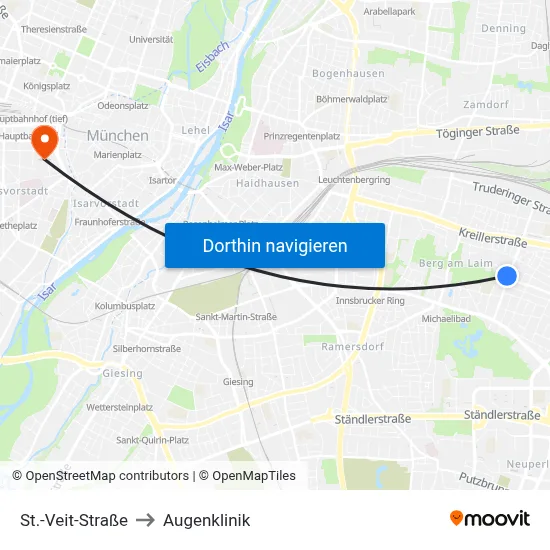 St.-Veit-Straße to Augenklinik map