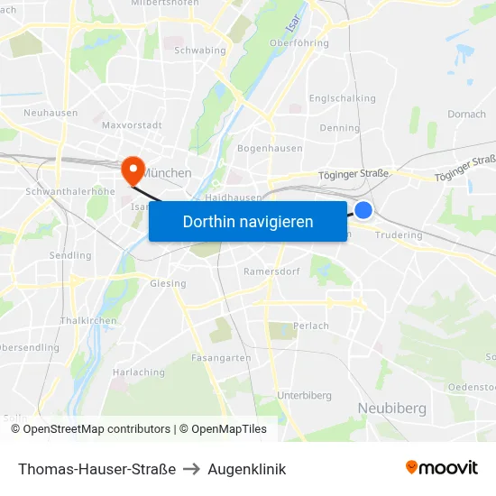 Thomas-Hauser-Straße to Augenklinik map