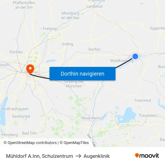 Mühldorf A.Inn, Schulzentrum to Augenklinik map