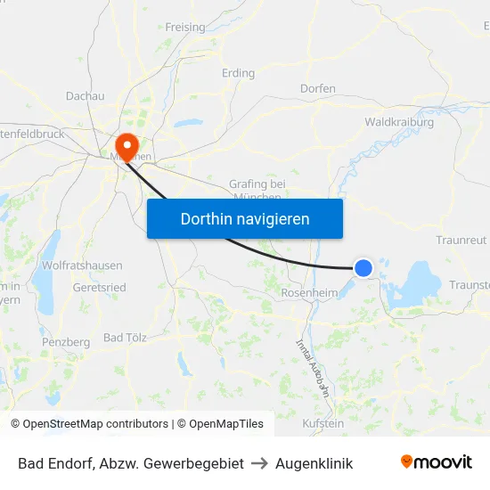 Bad Endorf, Abzw. Gewerbegebiet to Augenklinik map