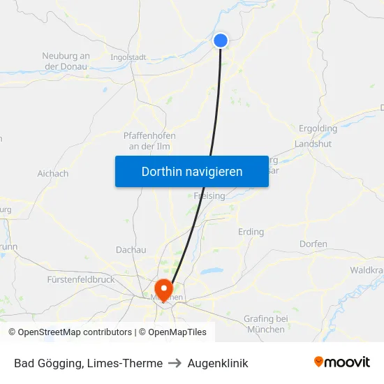 Bad Gögging, Limes-Therme to Augenklinik map