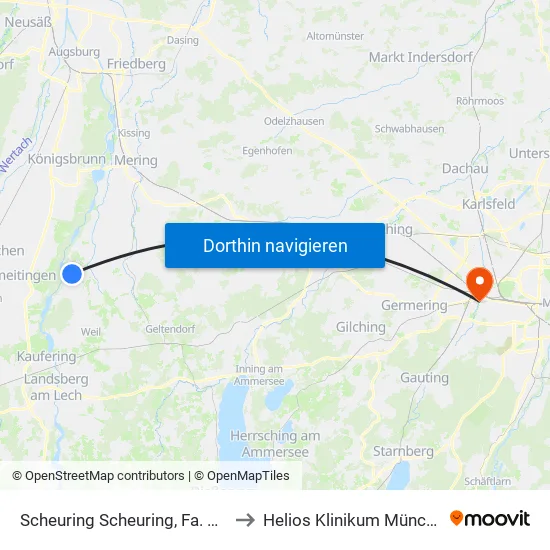 Scheuring Scheuring, Fa. Gerstmaier to Helios Klinikum München West map