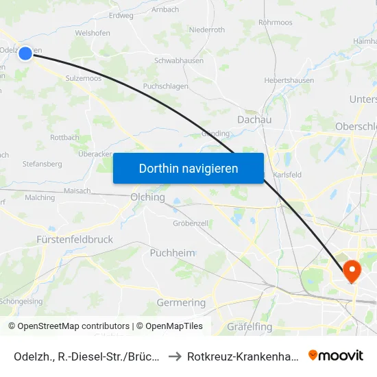 Odelzh., R.-Diesel-Str./Brücke to Rotkreuz-Krankenhaus map