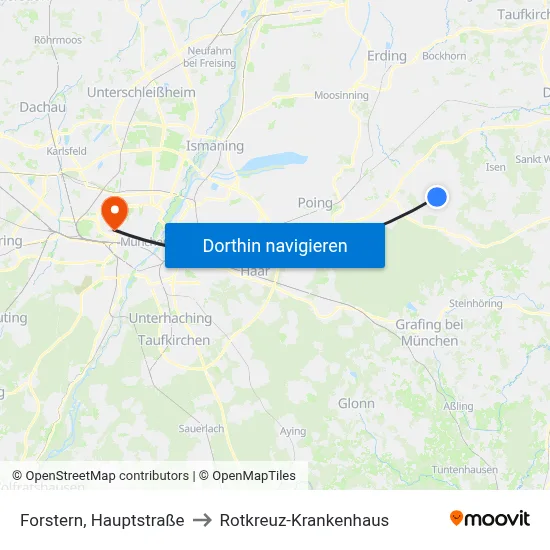 Forstern, Hauptstraße to Rotkreuz-Krankenhaus map