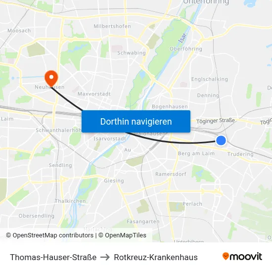 Thomas-Hauser-Straße to Rotkreuz-Krankenhaus map