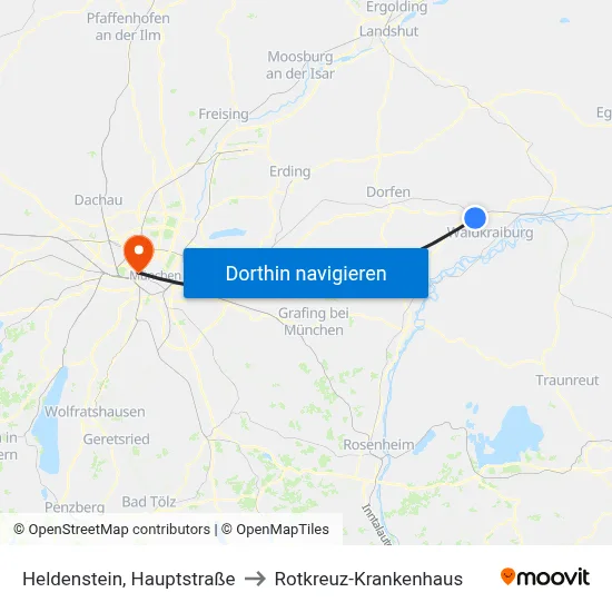 Heldenstein, Hauptstraße to Rotkreuz-Krankenhaus map