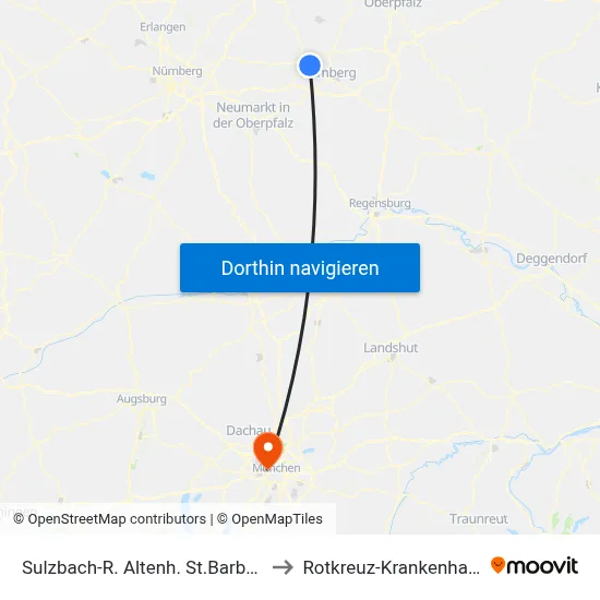 Sulzbach-R. Altenh. St.Barbara to Rotkreuz-Krankenhaus map