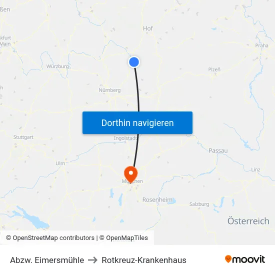Abzw. Eimersmühle to Rotkreuz-Krankenhaus map