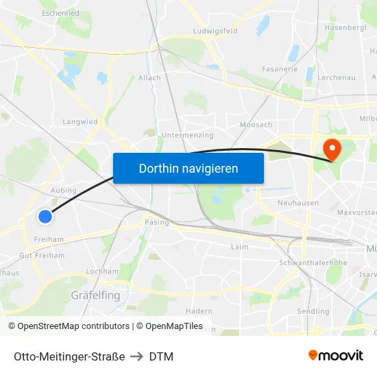 Otto-Meitinger-Straße to DTM map