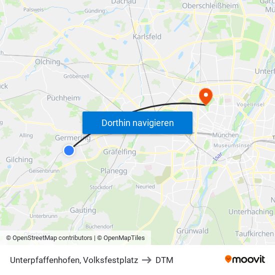 Unterpfaffenhofen, Volksfestplatz to DTM map