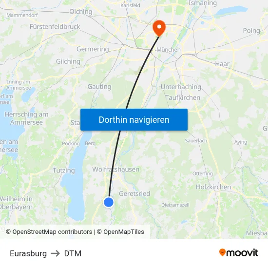 Eurasburg to DTM map