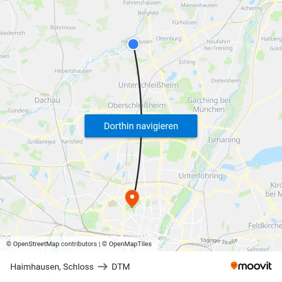 Haimhausen, Schloss to DTM map