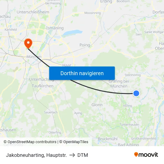 Jakobneuharting, Hauptstr. to DTM map