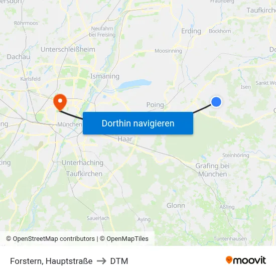 Forstern, Hauptstraße to DTM map