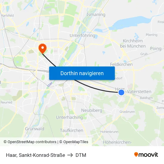 Haar, Sankt-Konrad-Straße to DTM map