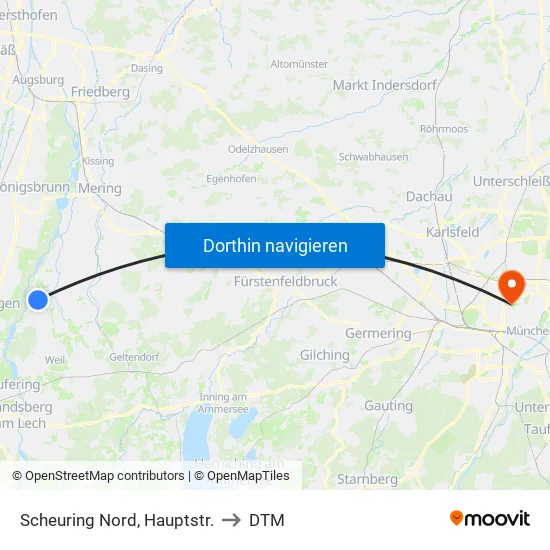 Scheuring Nord, Hauptstr. to DTM map