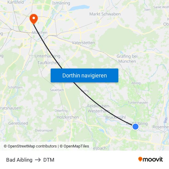 Bad Aibling to DTM map