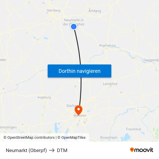 Neumarkt (Oberpf) to DTM map