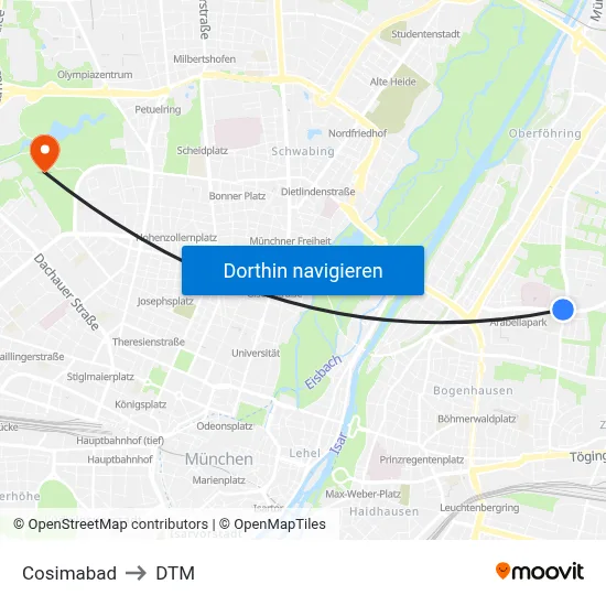 Cosimabad to DTM map
