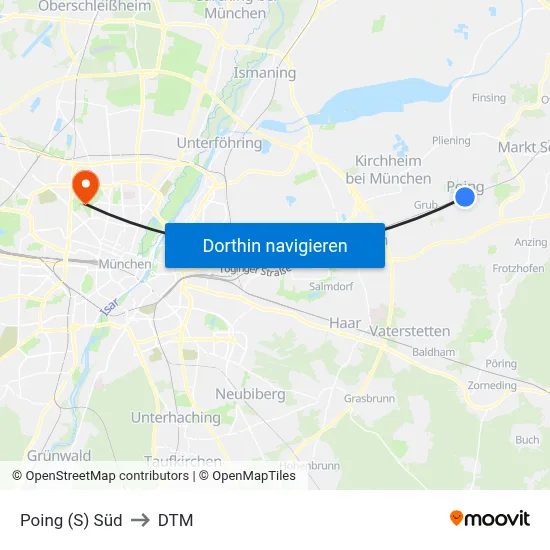 Poing (S) Süd to DTM map