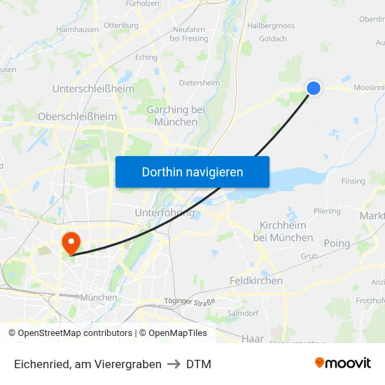Eichenried, am Vierergraben to DTM map