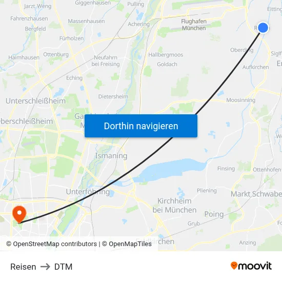 Reisen to DTM map
