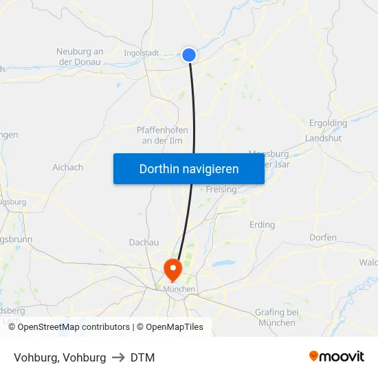 Vohburg, Vohburg to DTM map