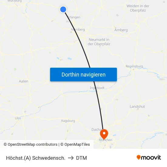 Höchst.(A) Schwedensch. to DTM map