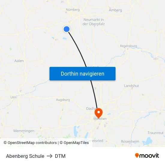 Abenberg Schule to DTM map