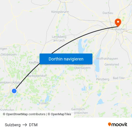 Sulzberg to DTM map