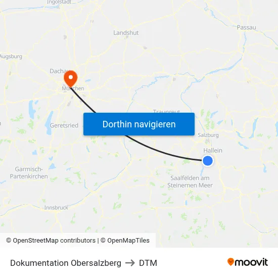 Dokumentation Obersalzberg to DTM map