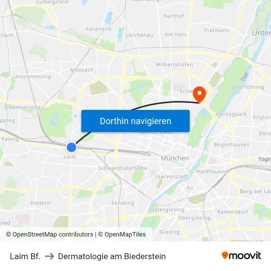 Laim Bf. to Dermatologie am Biederstein map