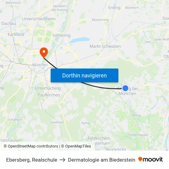 Ebersberg, Realschule to Dermatologie am Biederstein map