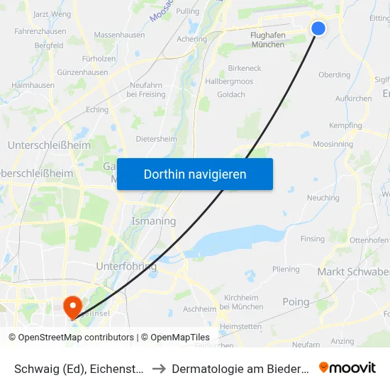 Schwaig (Ed), Eichenstraße to Dermatologie am Biederstein map