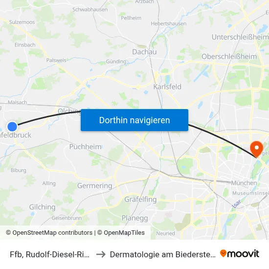 Ffb, Rudolf-Diesel-Ring to Dermatologie am Biederstein map