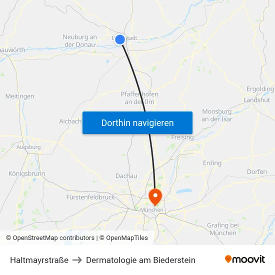 Haltmayrstraße to Dermatologie am Biederstein map