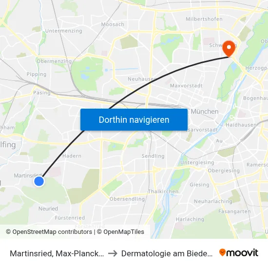 Martinsried, Max-Planck-Inst. to Dermatologie am Biederstein map