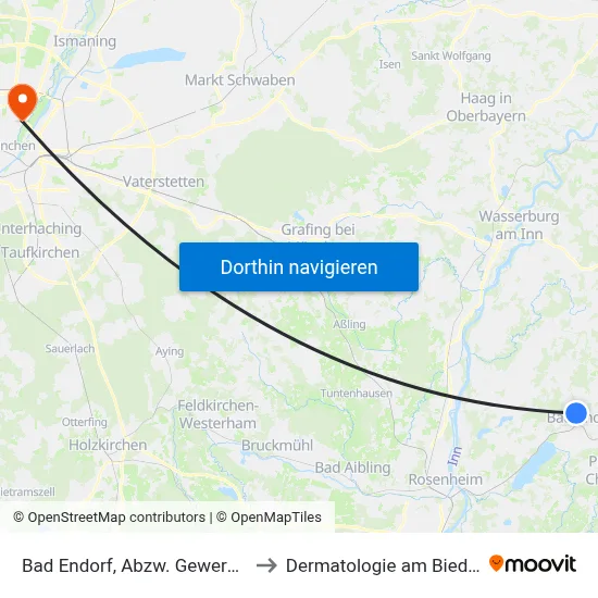 Bad Endorf, Abzw. Gewerbegebiet to Dermatologie am Biederstein map